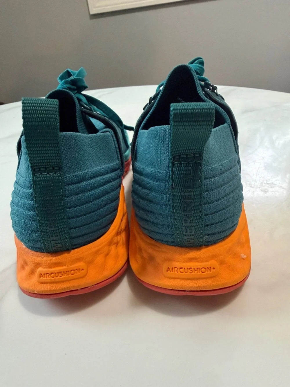 Merrell Teal women’s Lace-Up Sneakers with Orange and Coral Accents